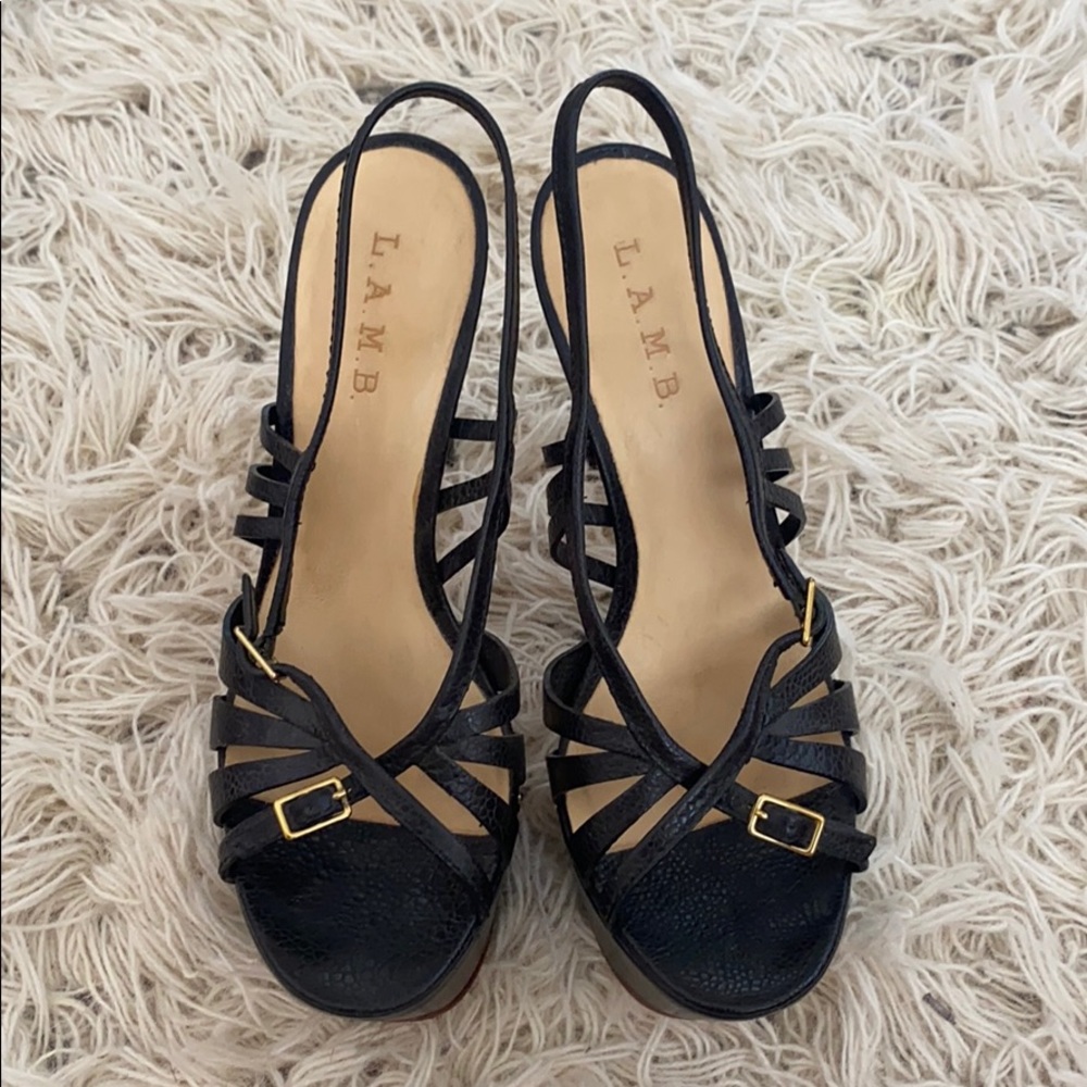 Studded LAMB Platform Heels